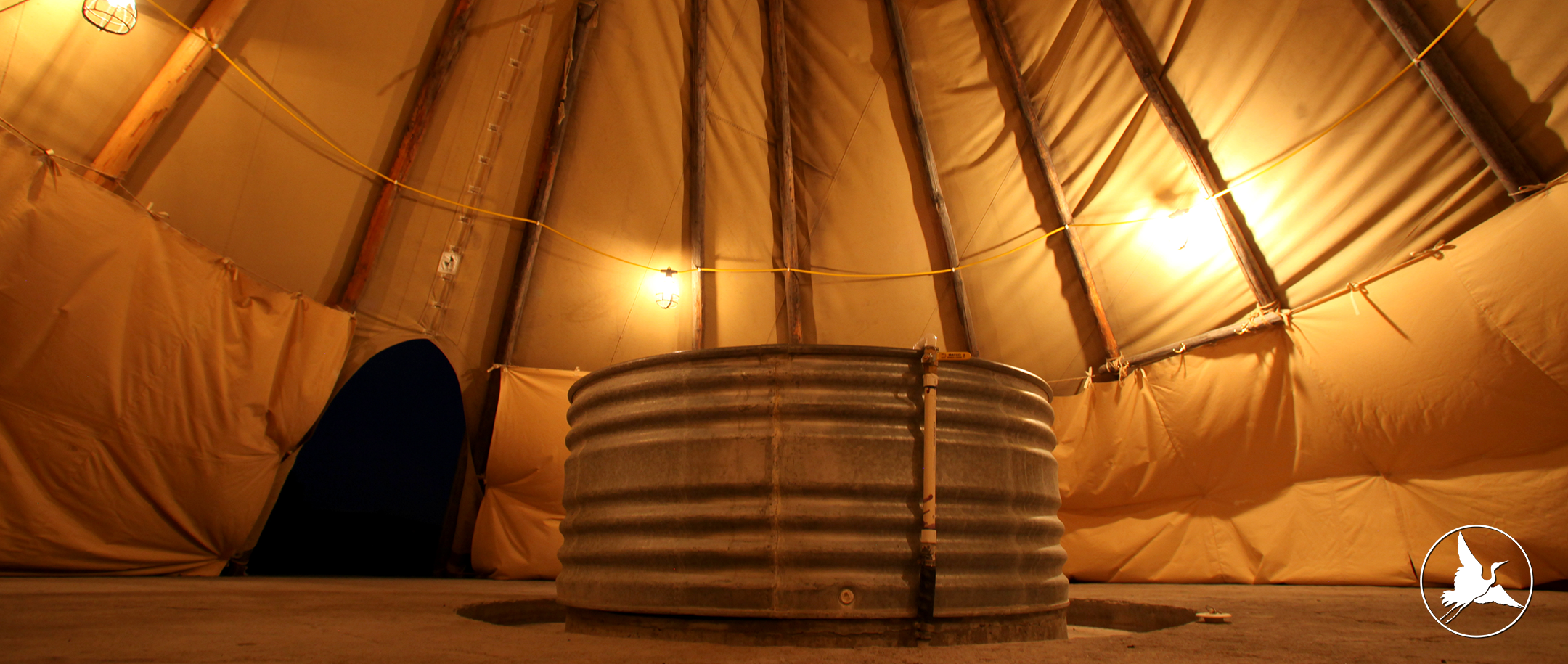 INSIDE OF A TEPEE 